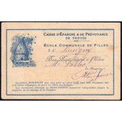 10 - Troyes - Lusigny - Caisse d'Epargne - 25 centimes - 1900 - Etat : TTB+