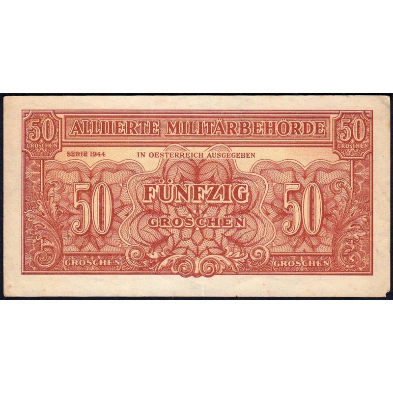 Autriche - Pick 102b - 50 groschen - Série 1944 - Etat : TTB+