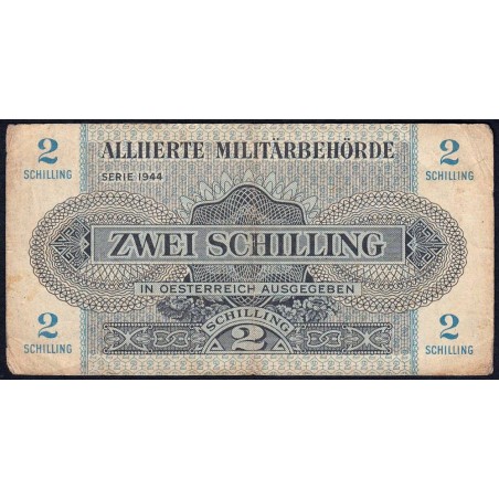 Autriche - Pick 104b - 2 schilling - Série 1944 - Etat : TB