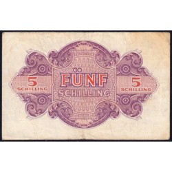 Autriche - Pick 105 - 5 schilling - Préfixe H/16 - Série 1944 - Etat : TB+