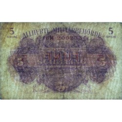 Autriche - Pick 105 - 5 schilling - Préfixe H/16 - Série 1944 - Etat : TB+