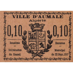 Algérie - Aumale 5 - 0,10 franc - 22/09/1917 - Etat : NEUF