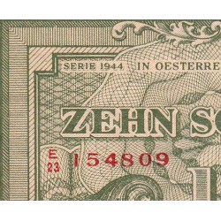 Autriche - Pick 106_1 - 10 schilling - Préfixe E/23 - Série 1944 - Etat : TTB