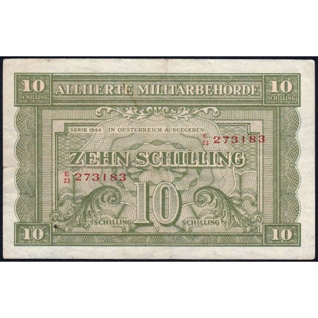 Autriche - Pick 106_1 - 10 schilling - Préfixe E/23 - Série 1944 - Etat : TTB+