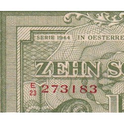 Autriche - Pick 106_1 - 10 schilling - Préfixe E/23 - Série 1944 - Etat : TTB+
