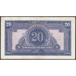Autriche - Pick 107 - 20 schilling - Préfixe D/25 - Série 1944 - Etat : SUP-