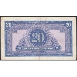 Autriche - Pick 107 - 20 schilling - Préfixe D/30 - Série 1944 - Etat : TTB