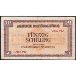 Autriche - Pick 109 - 50 schilling - Préfixe C/19 - Série 1944 - Etat : TB+
