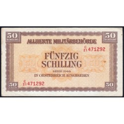 Autriche - Pick 109 - 50 schilling - Préfixe C/21 - Série 1944 - Etat : TTB+