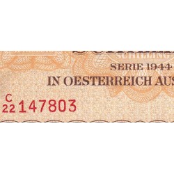 Autriche - Pick 109 - 50 schilling - Préfixe C/22 - Série 1944 - Etat : TTB+