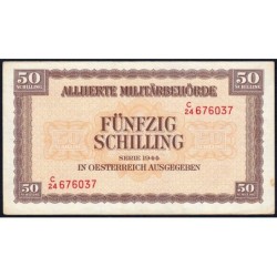 Autriche - Pick 109 - 50 schilling - Préfixe C/24 - Série 1944 - Etat : SUP