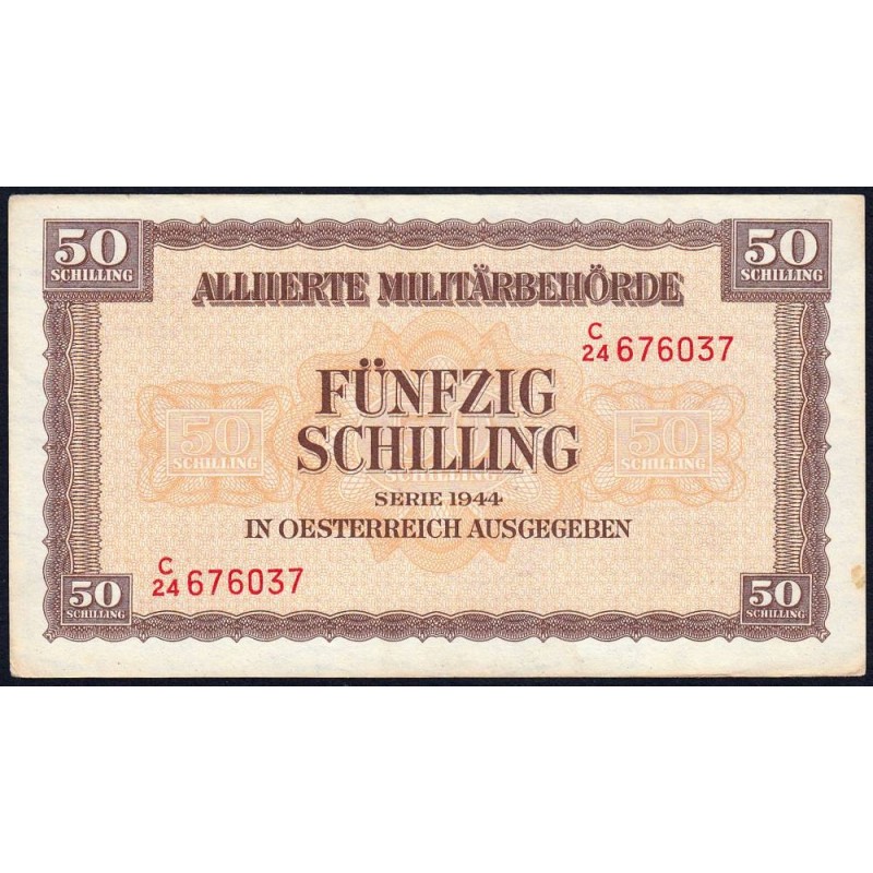 Autriche - Pick 109 - 50 schilling - Préfixe C/24 - Série 1944 - Etat : SUP