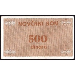 Bosnie-Herzégovine - Pick 49a - 500 dinara - 1992 - Etat : SUP