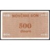 Bosnie-Herzégovine - Pick 49a - 500 dinara - 1992 - Etat : SUP