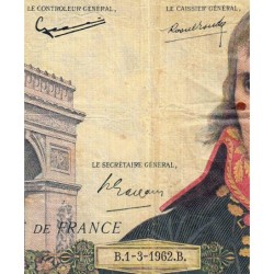 F 59-14 - 01/03/1962 - 100 nouv. francs - Bonaparte - Série Y.152 - Etat : TB-