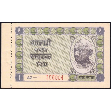 Inde - Gandhi - 1 rupee - Série AZ - 1949 - Etat : NEUF