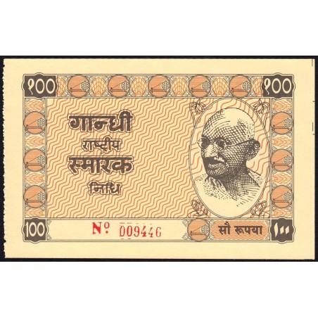 Inde - Gandhi - 100 rupees - Sans série - 1949 - Etat : NEUF