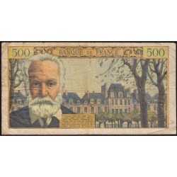 F 35-02 - 04/03/1954 - 500 francs - Victor Hugo - Série W.11 - Remplacement - Etat : B