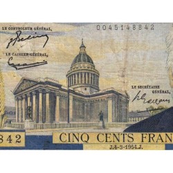 F 35-02 - 04/03/1954 - 500 francs - Victor Hugo - Série B.19 - Etat : TB-