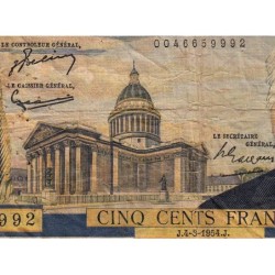 F 35-02 - 04/03/1954 - 500 francs - Victor Hugo - Série R.19 - Etat : TB-