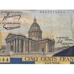 F 35-02 - 04/03/1954 - 500 francs - Victor Hugo - Série C.20 - Etat : TB+