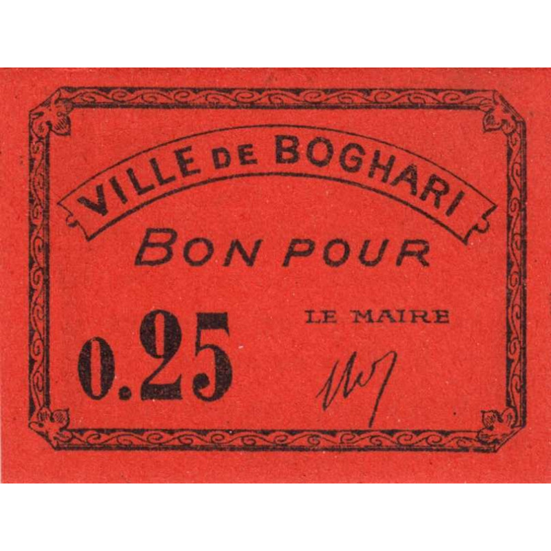 Algérie - Boghari 3 - 0,25 franc - 1916 - Etat : NEUF