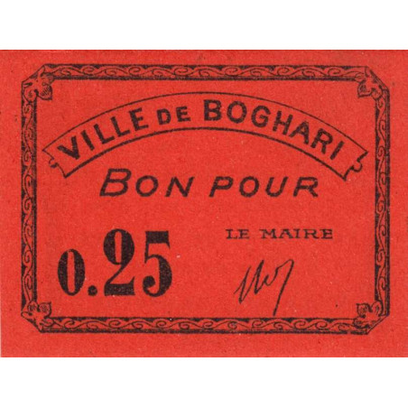 Algérie - Boghari 3 - 0,25 franc - 1916 - Etat : NEUF