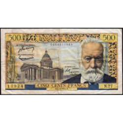 F 35-02 - 04/03/1954 - 500 francs - Victor Hugo - Série N.27 - Etat : TB