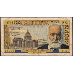 F 35-03 - 02/09/1954 - 500 francs - Victor Hugo - Série K.42 - Etat : B