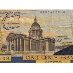 F 35-03 - 02/09/1954 - 500 francs - Victor Hugo - Série K.42 - Etat : B