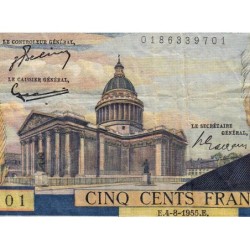 F 35-05 - 04/08/1955 - 500 francs - Victor Hugo - Série O.75 - Etat : TB+