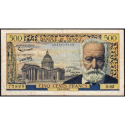 F 35-08 - 06/02/1958 - 500 francs - Victor Hugo - Série O.92 - Etat : TB