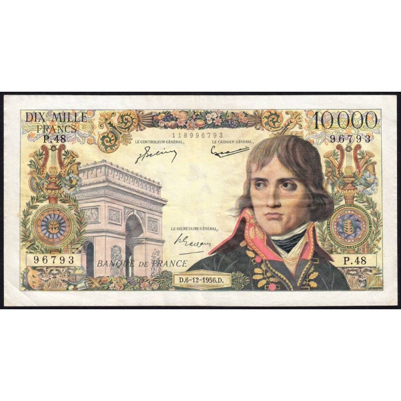 F 51-06 - 06/12/1956 - 10000 francs - Bonaparte - Série P.48 - Etat : TTB