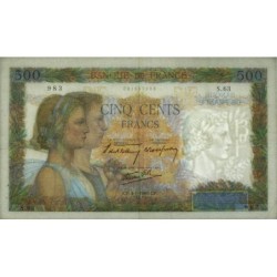 F 32-01 - 04/01/1940 - 500 francs - La Paix - Série S.63 - Etat : SUP+