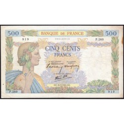 F 32-02 - 16/05/1940 - 500 francs - La Paix - Série P.260 - Etat : TTB-