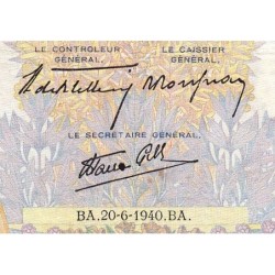 F 32-03 - 20/06/1940 - 500 francs - La Paix - Série D.481 - Etat : TB+