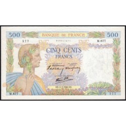 F 32-04 - 11/07/1940 - 500 francs - La Paix - Série M.677 - Etat : TTB
