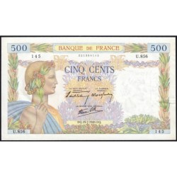 F 32-05 - 25/07/1940 - 500 francs - La Paix - Série U.856 - Etat : SUP