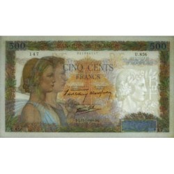 F 32-05 - 25/07/1940 - 500 francs - La Paix - Série U.856 - Etat : SUP