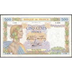 F 32-05 - 25/07/1940 - 500 francs - La Paix - Série U.856 - Etat : SUP