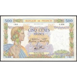 F 32-05 - 25/07/1940 - 500 francs - La Paix - Série U.856 - Etat : SUP