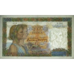 F 32-09 - 28/11/1940 - 500 francs - La Paix - Série E.1361 - Etat : TTB