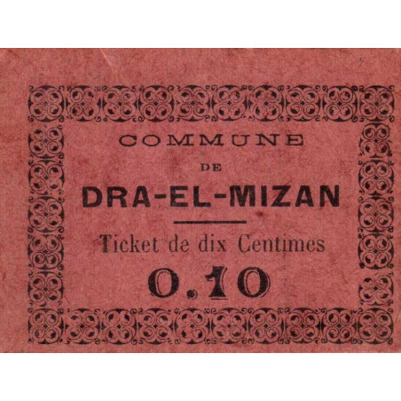 Algérie - Dra -El-Mizan 2b - 0,10 franc - 27/02/1917 - Etat : SUP