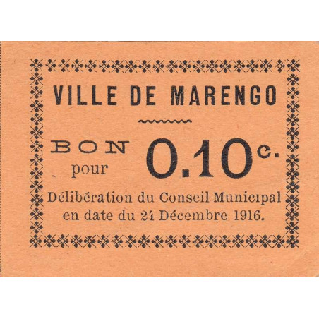 Algérie - Marengo 4a - 0,10 franc - 24/12/1916 - Etat : SUP