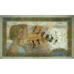 F 32-22 - 02/10/1941 - 500 francs - La Paix - Série T.3643 - Annulé - Etat : TTB