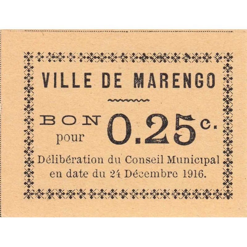 Algérie - Marengo 6 - 0,25 franc - 24/12/1916 - Etat : NEUF