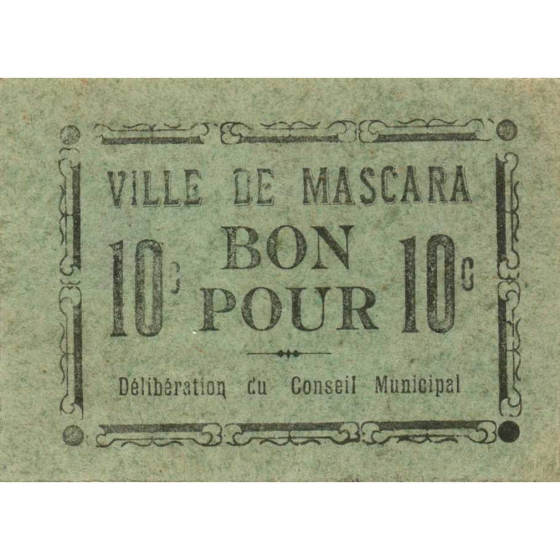 Algérie - Mascara 4 - 10 centimes - 1916 - Etat : SPL