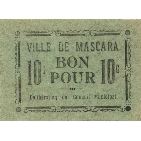 Algérie - Mascara 4 - 10 centimes - 1916 - Etat : SPL
