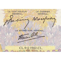 F 32-34 - 09/04/1942 - 500 francs - La Paix - Série Q.5411 - Etat : TTB