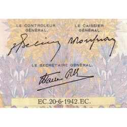 F 32-35 - 20/06/1942 - 500 francs - La Paix - Série B.6027 - Etat : AB